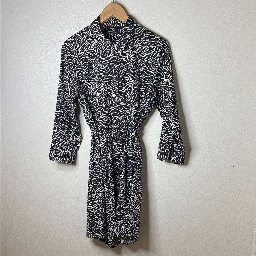 Black and White Patterned Dress